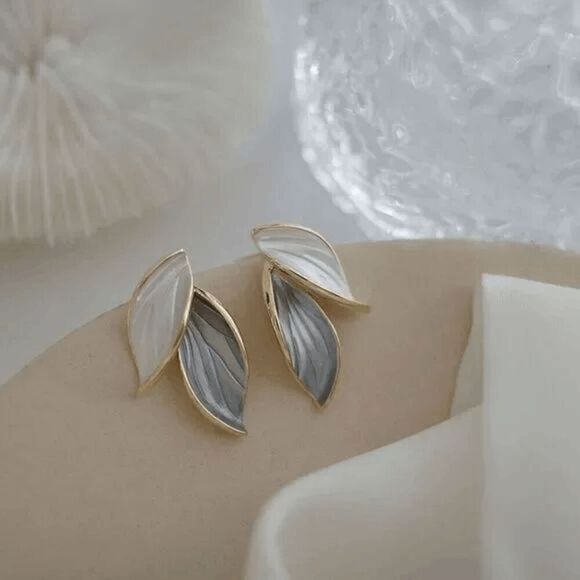 2/$21 Elegant Leaf Stud Earring - Picture 5 of 7